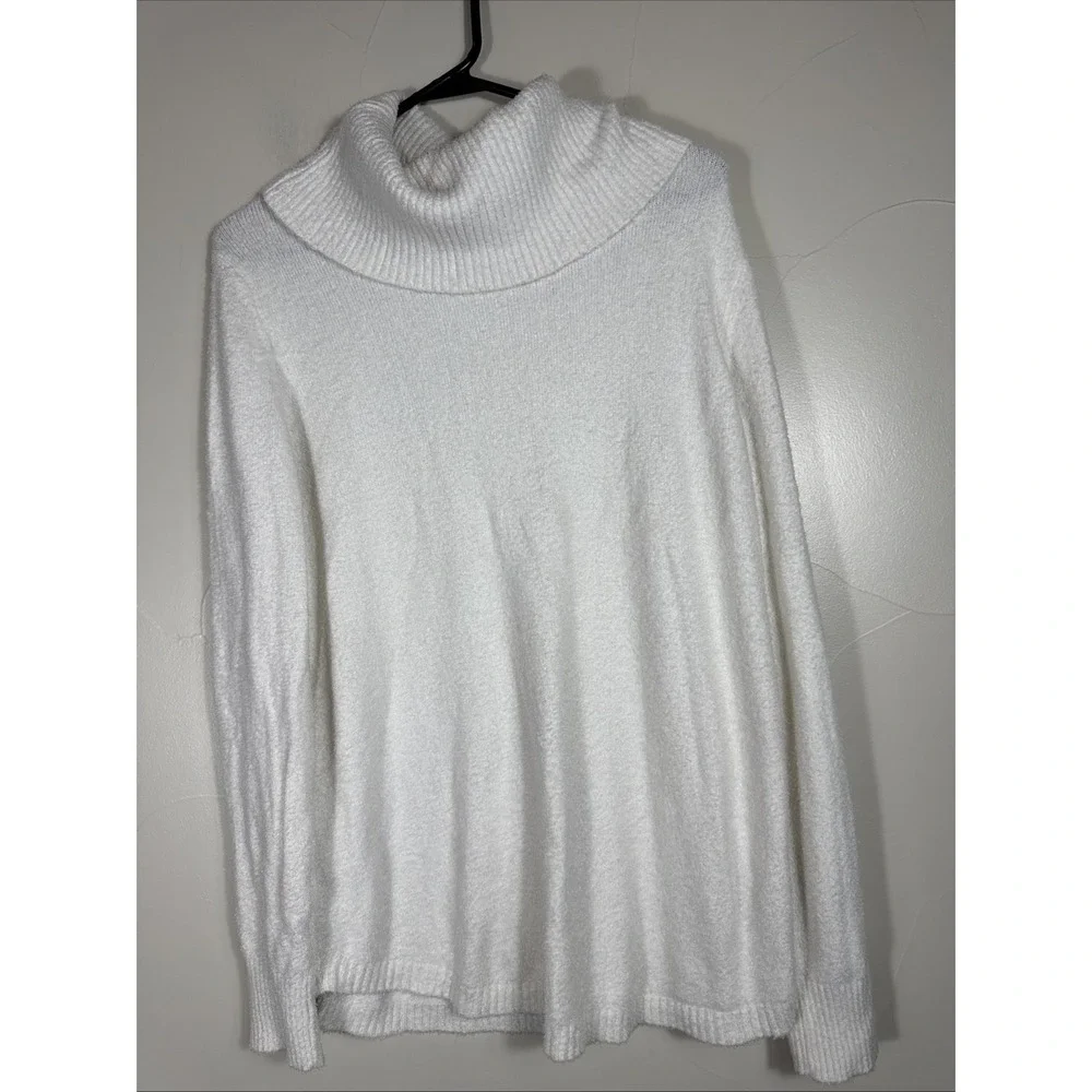 Rachel Zoe Viscose‎ Soft  Women's Turtleneck Ivory Medium Sweater SOFT